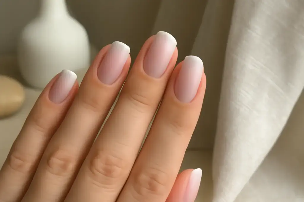 French manicure con effetto sfumato: scopri la tecnica semplice che dona eleganza a ogni mano