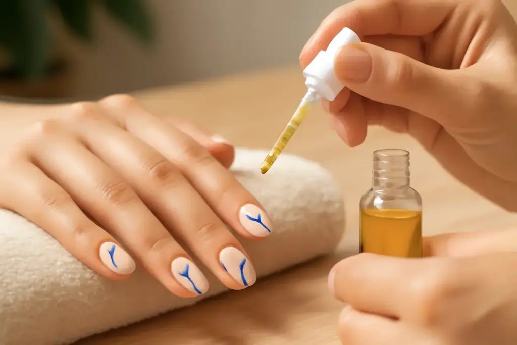Uso degli oli nutrienti dopo la manicure stampata: benefici reali per unghie forti e luminose