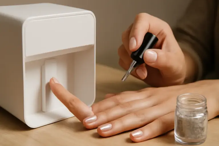 Stampante per unghie e glitter: quali sono i trucchi per un’applicazione uniforme senza grumi
